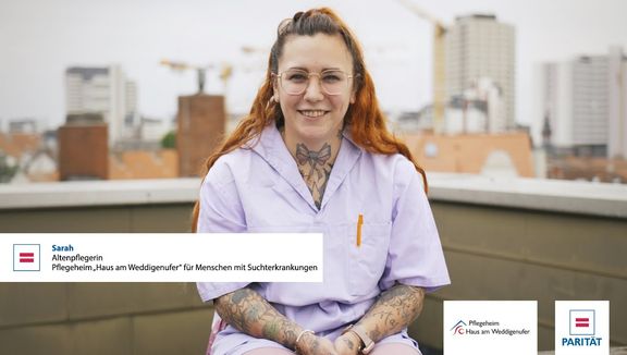 Pflege für Suchtkranke: Sarah, Altenpflegerin